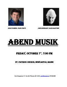 John Reinhardt and Sean Fleming Concert 7 Oct